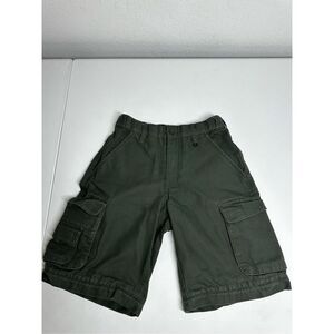 Boy Scout Shorts Youth Size 8 Uniform Canvas Green Cargo Cotton/Polyester *Notes